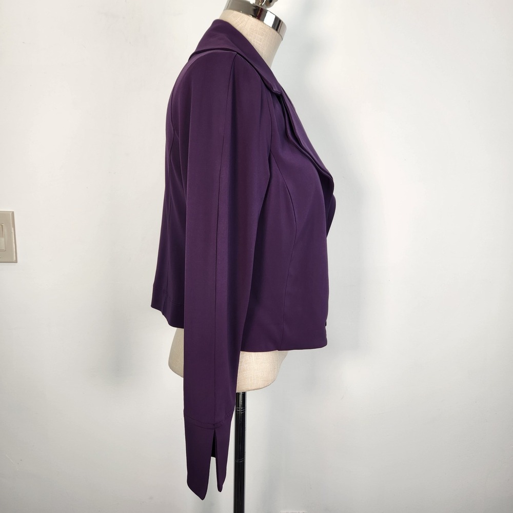 Iris Setlakwe NWT Womens Purple Short Jacket Double Collar L Designer Split Cuff - Picture 4 of 11